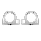 HR3 Silver / Black Honeycomb Fade Lower Fairing Speaker Pods For Harley Touring Models 2014-2024